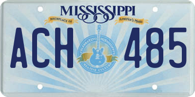 MS license plate ACH485