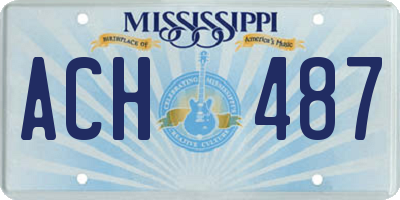 MS license plate ACH487