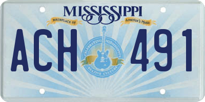 MS license plate ACH491