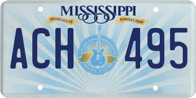 MS license plate ACH495