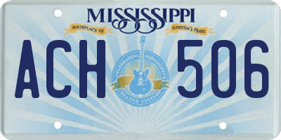 MS license plate ACH506