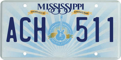 MS license plate ACH511