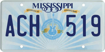 MS license plate ACH519