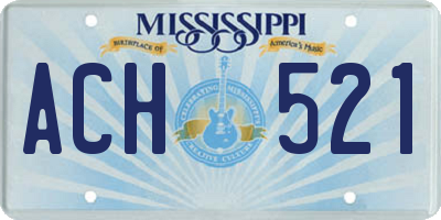 MS license plate ACH521