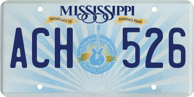 MS license plate ACH526