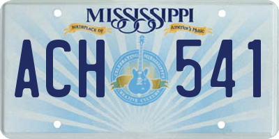 MS license plate ACH541