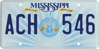MS license plate ACH546