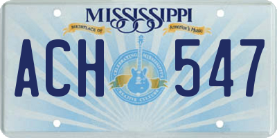 MS license plate ACH547