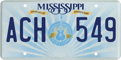 MS license plate ACH549