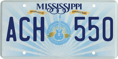 MS license plate ACH550