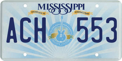 MS license plate ACH553
