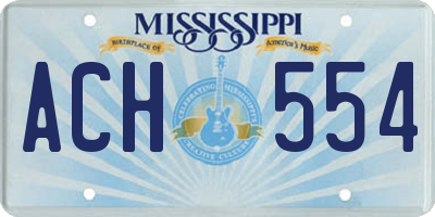 MS license plate ACH554