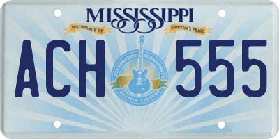 MS license plate ACH555