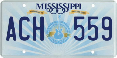 MS license plate ACH559