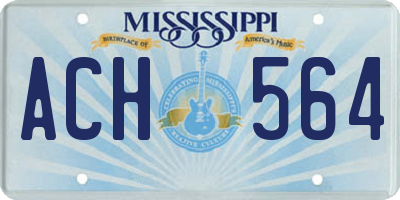 MS license plate ACH564