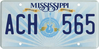 MS license plate ACH565