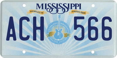 MS license plate ACH566