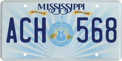 MS license plate ACH568