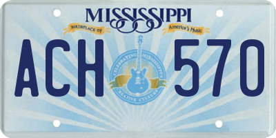 MS license plate ACH570