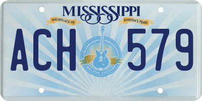 MS license plate ACH579