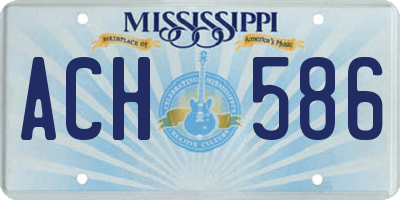 MS license plate ACH586