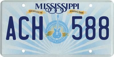MS license plate ACH588