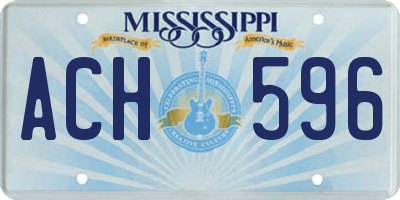 MS license plate ACH596
