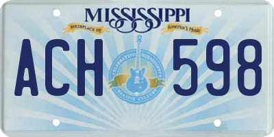 MS license plate ACH598