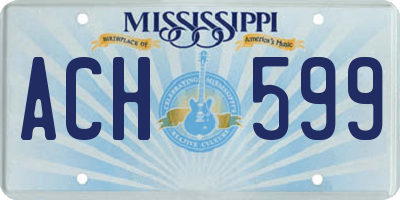 MS license plate ACH599