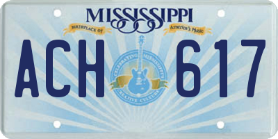 MS license plate ACH617