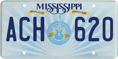 MS license plate ACH620