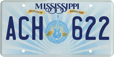 MS license plate ACH622