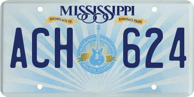 MS license plate ACH624