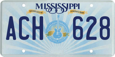MS license plate ACH628