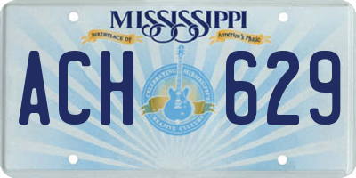 MS license plate ACH629