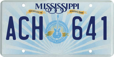 MS license plate ACH641