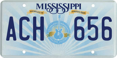 MS license plate ACH656