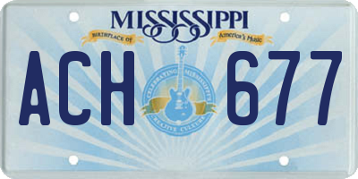 MS license plate ACH677