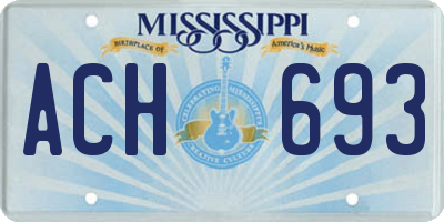 MS license plate ACH693