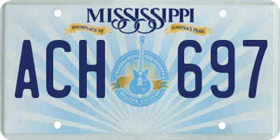 MS license plate ACH697