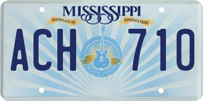 MS license plate ACH710