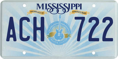 MS license plate ACH722