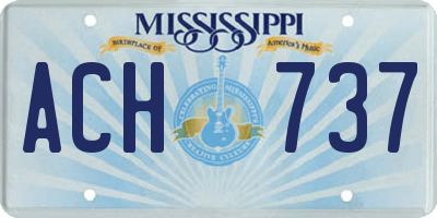 MS license plate ACH737