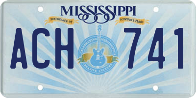 MS license plate ACH741