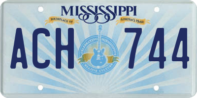 MS license plate ACH744