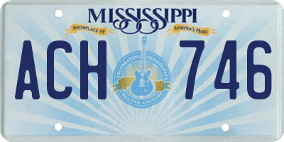 MS license plate ACH746