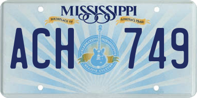 MS license plate ACH749