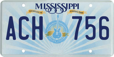 MS license plate ACH756