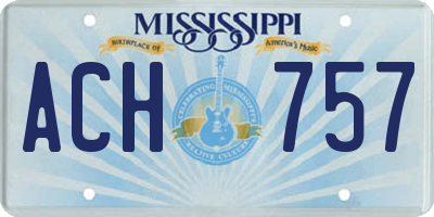 MS license plate ACH757