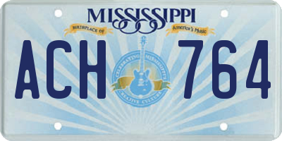 MS license plate ACH764